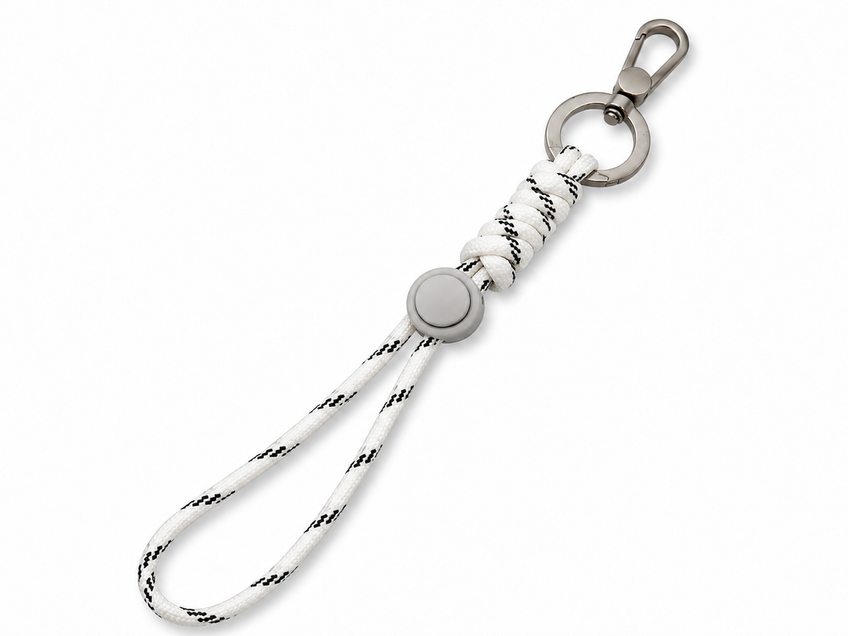 Paracord Phone Wrist Strap with 2 Tether Tabs Adjustable EDC Lanyard with Carabiner for Phone Camera Backpack and Keys