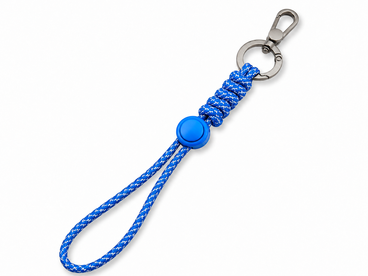 Paracord Phone Wrist Strap with 2 Tether Tabs Adjustable EDC Lanyard with Carabiner for Phone Camera Backpack and Keys