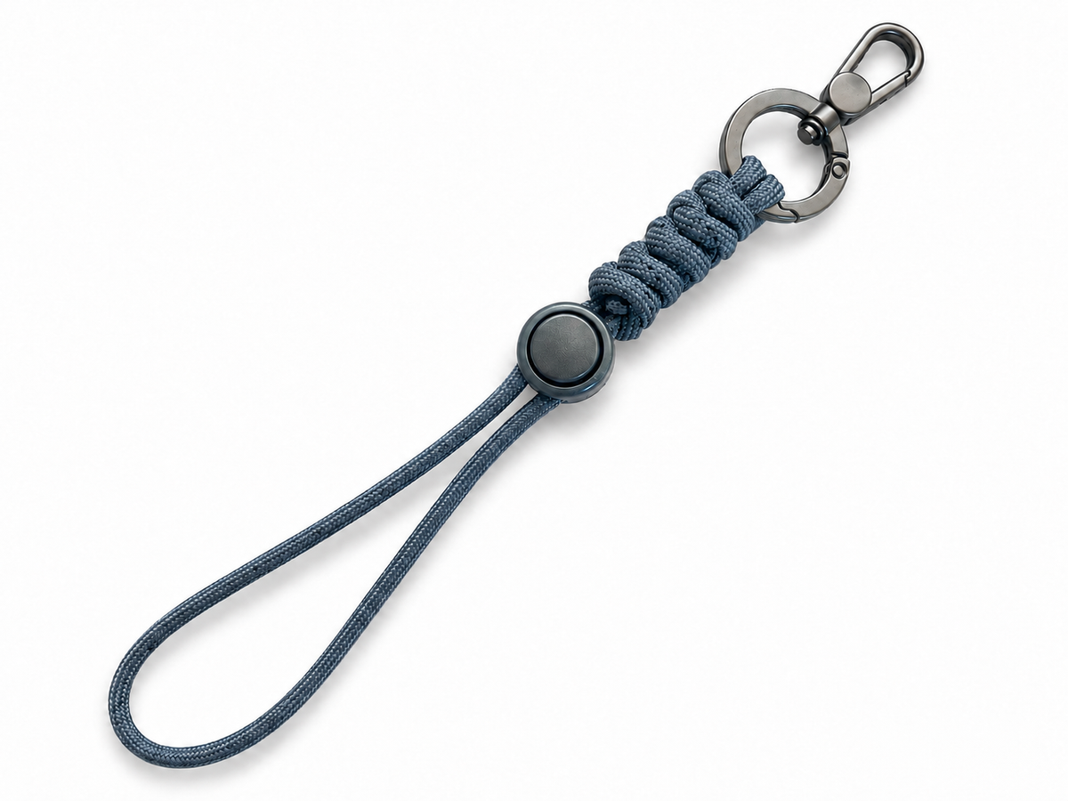 Paracord Phone Wrist Strap with 2 Tether Tabs Adjustable EDC Lanyard with Carabiner for Phone Camera Backpack and Keys