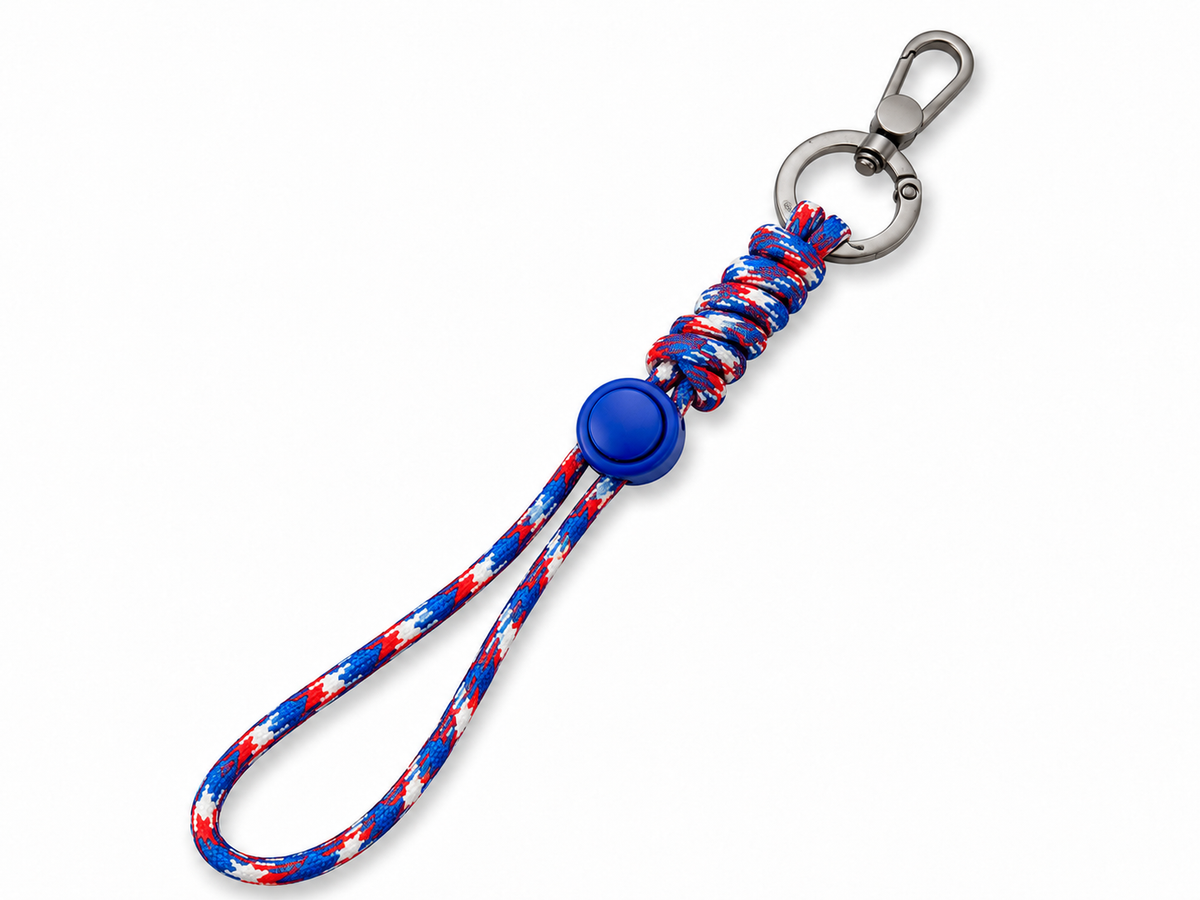 Paracord Phone Wrist Strap with 2 Tether Tabs Adjustable EDC Lanyard with Carabiner for Phone Camera Backpack and Keys