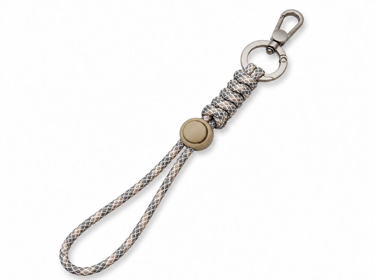Paracord Phone Wrist Strap with 2 Tether Tabs Adjustable EDC Lanyard with Carabiner for Phone Camera Backpack and Keys