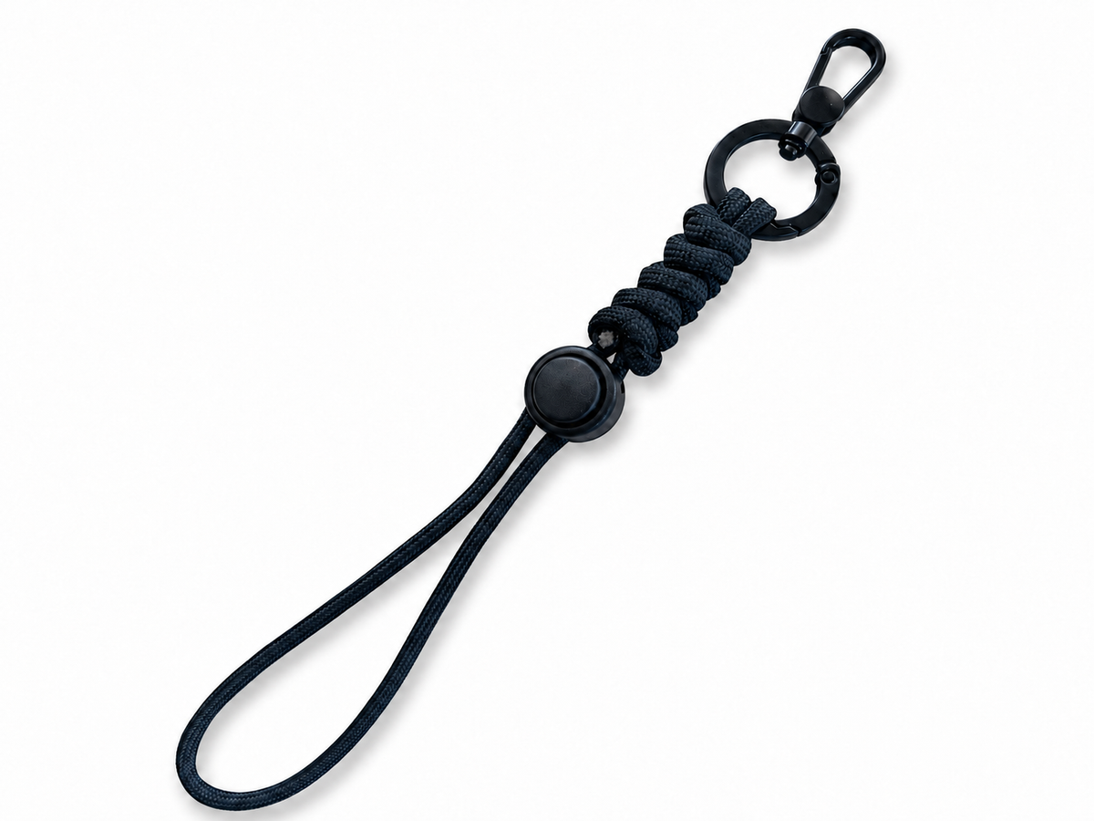 Paracord Phone Wrist Strap with 2 Tether Tabs Adjustable EDC Lanyard with Carabiner for Phone Camera Backpack and Keys