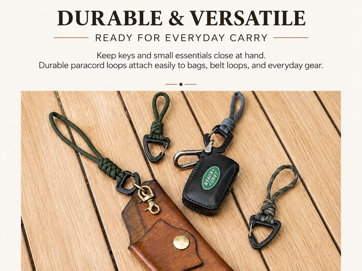 Handmade 550 Paracord EDC Gear Clip for Backpacks and MOLLE
