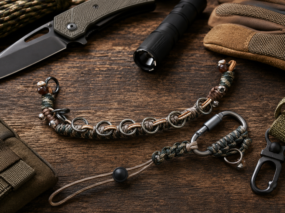 Paracord Outdoor Gear Attachment Set for Hiking Camping Backpack and Everyday Carry