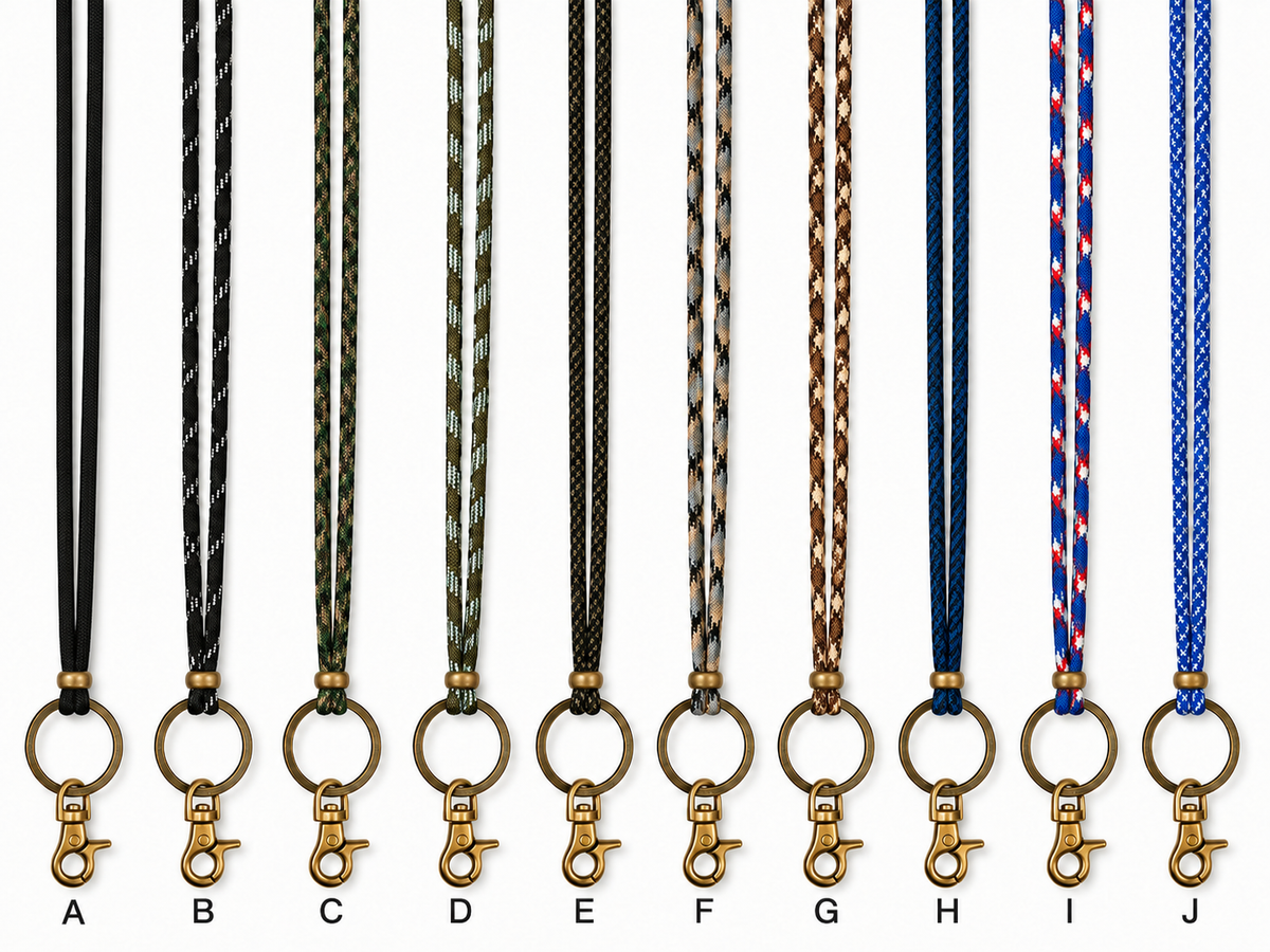 Adjustable Paracord Neck Lanyard for Small Pouches Glasses and EDC Gear