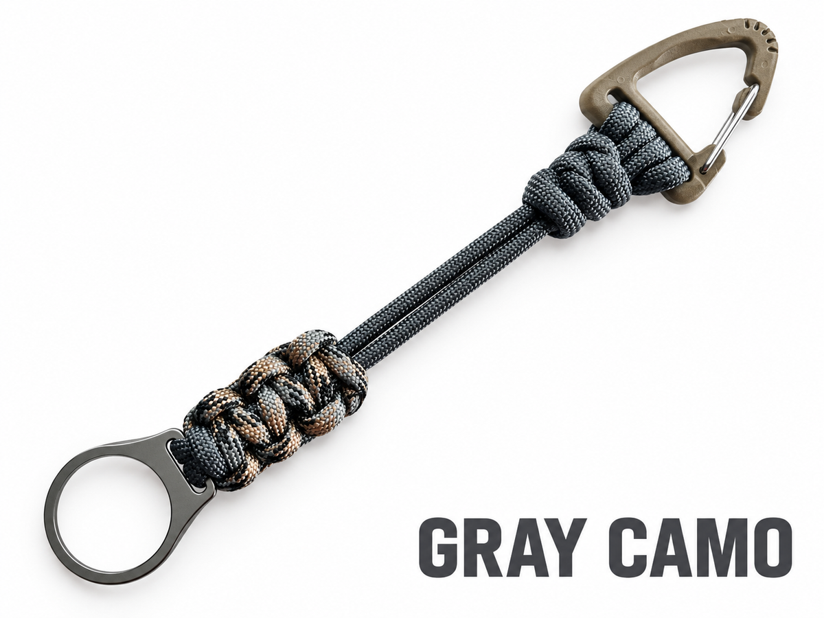 Handmade Paracord AirTag Keychain with Titanium Alloy Carabiner