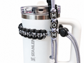 Personalized Beaded Paracord Cup Carrier with Name – Adjustable Crossbody Water Bottle Holder