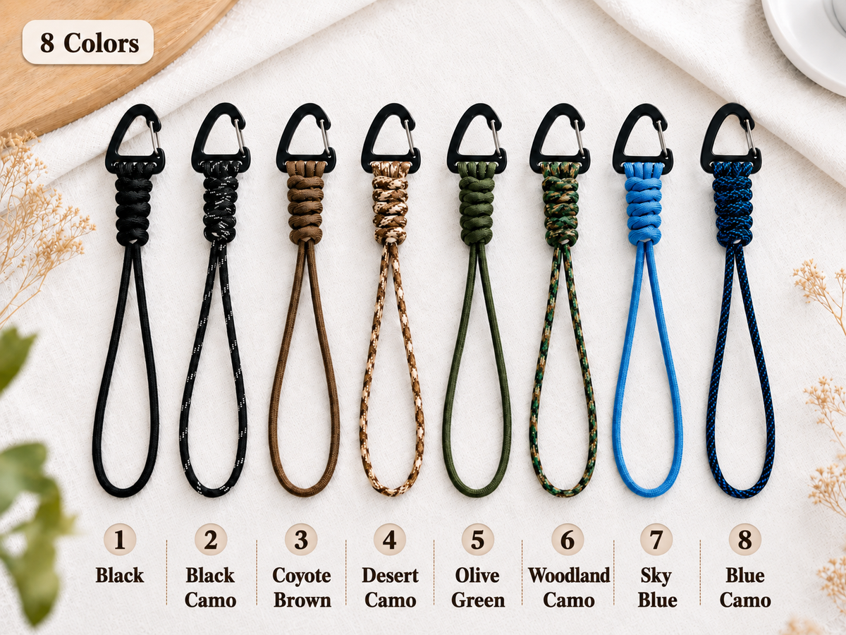 Handmade 550 Paracord EDC Gear Clip for Backpacks and MOLLE