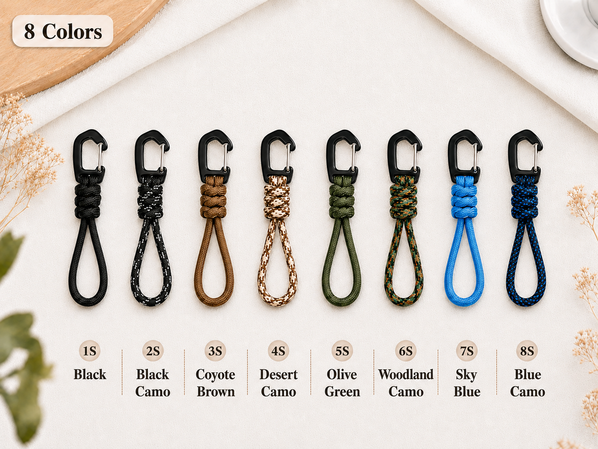 550 Paracord EDC Gear Loop with Carabiner