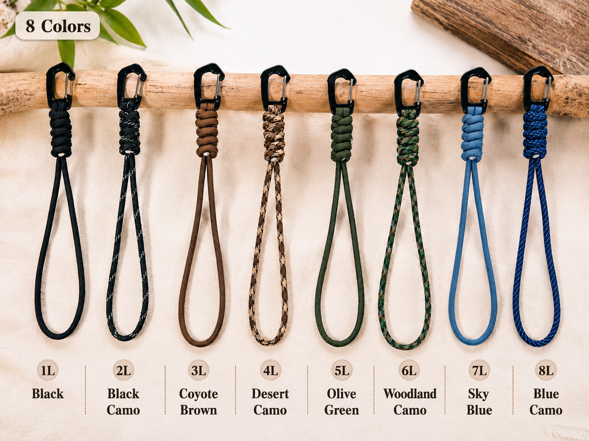 550 Paracord EDC Gear Loop with Carabiner