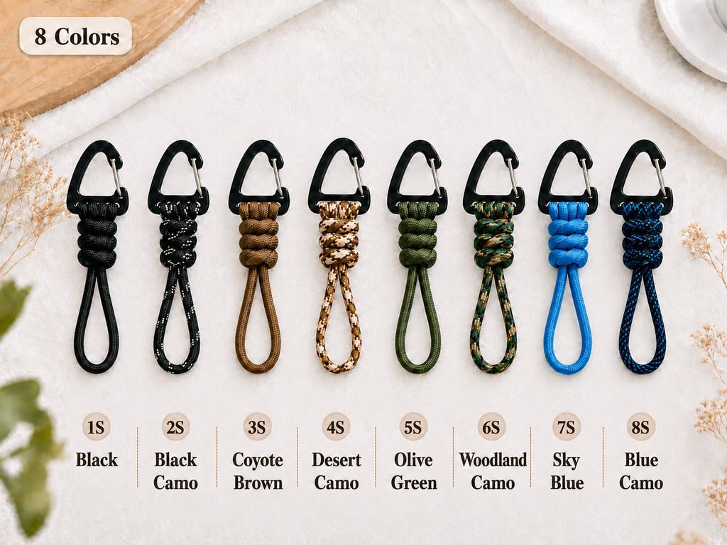 Handmade 550 Paracord Gear Clip Set Large and Small