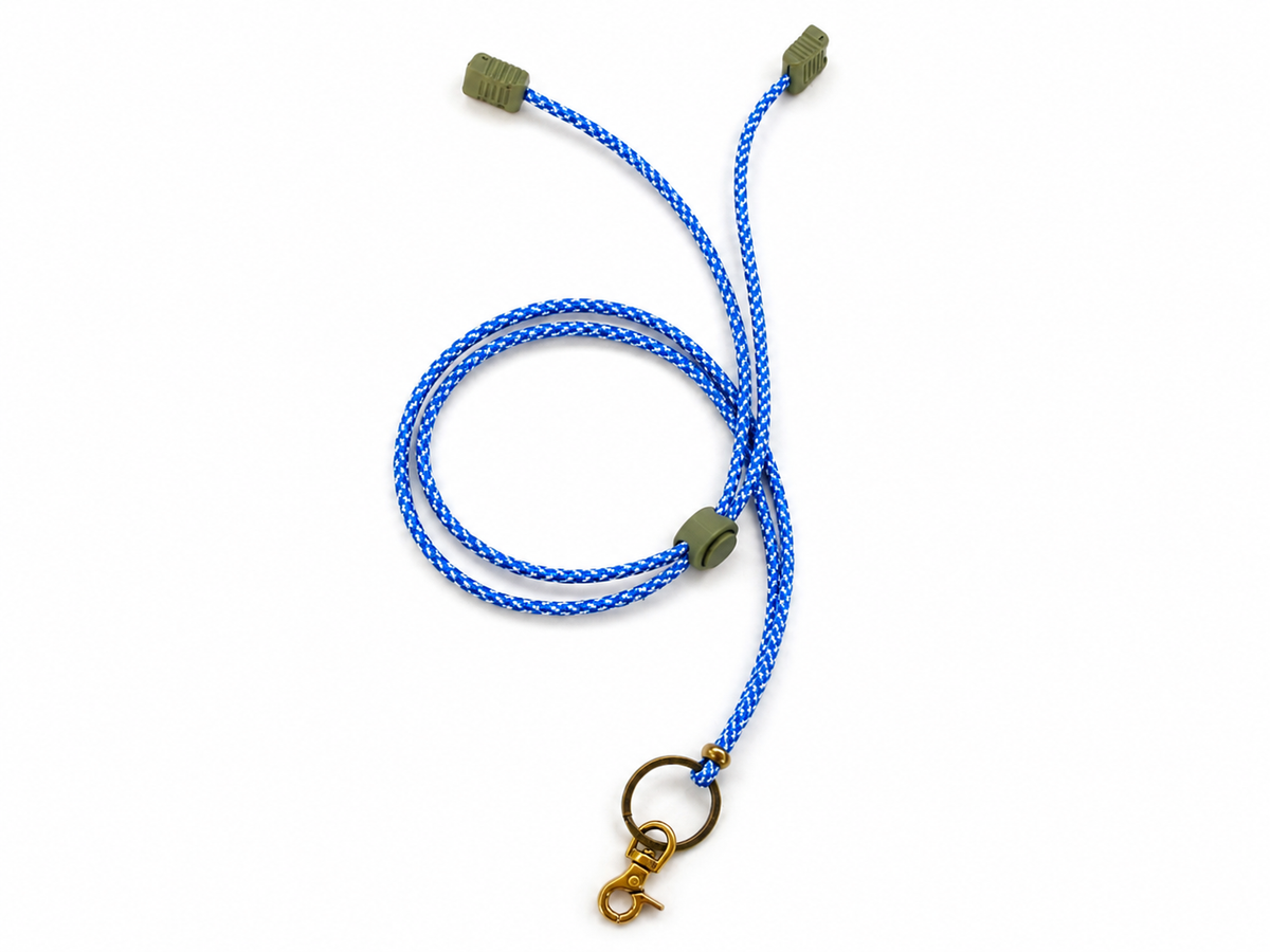 Adjustable Paracord Neck Lanyard with Brass Hardware – EDC Lanyard for Keys, Glasses & Small Gear, 10 Colors