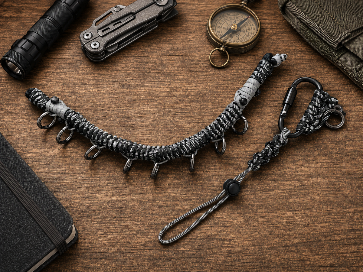 Paracord Outdoor Gear Attachment Set for Hiking Camping Backpack and Everyday Carry