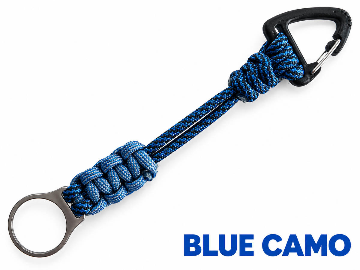 Handmade Paracord AirTag Keychain with Titanium Alloy Carabiner