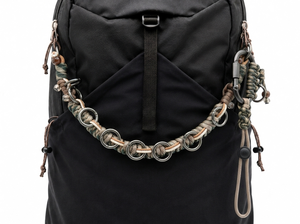Paracord Outdoor Gear Attachment Set for Hiking Camping Backpack and Everyday Carry