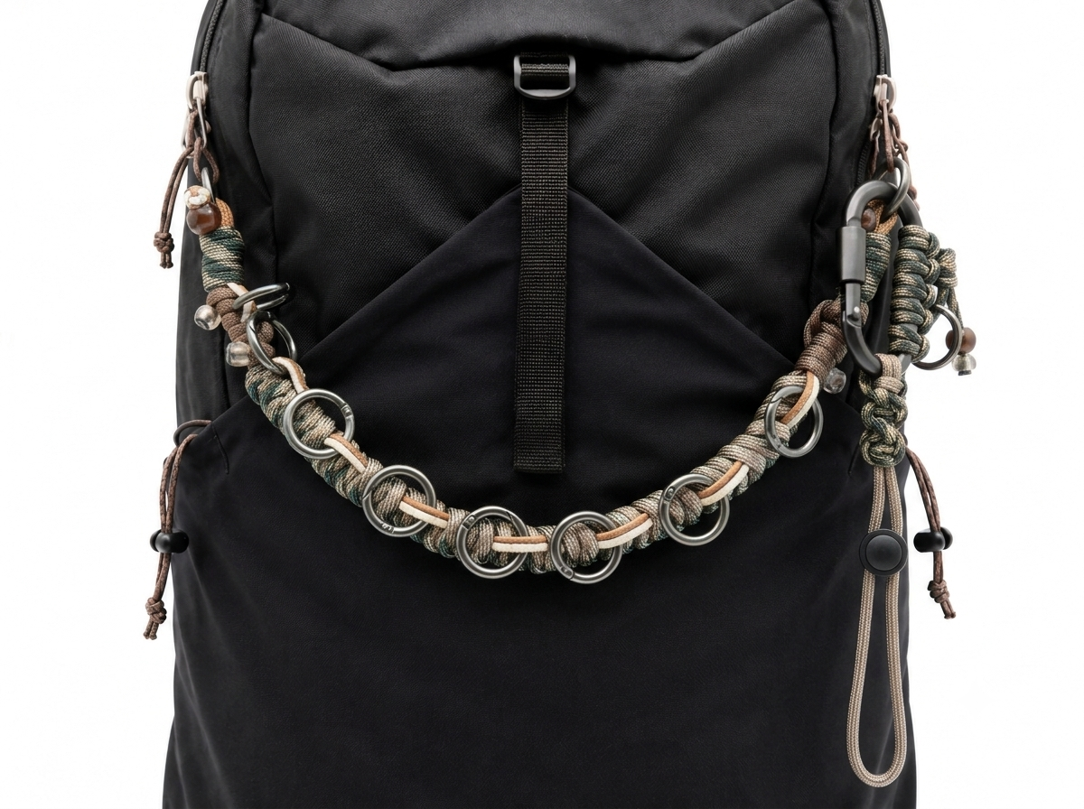 Paracord Outdoor Gear Attachment Set for Hiking Camping Backpack and Everyday Carry