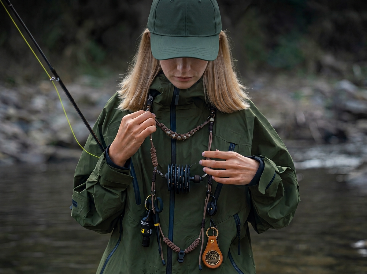 Paracord Fly Fishing Lanyard Hands Free Tool Holder for Fishing Gear