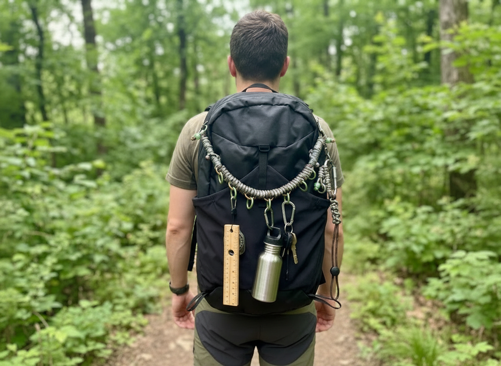 Paracord Outdoor Gear Attachment Set for Hiking Camping Backpack and Everyday Carry