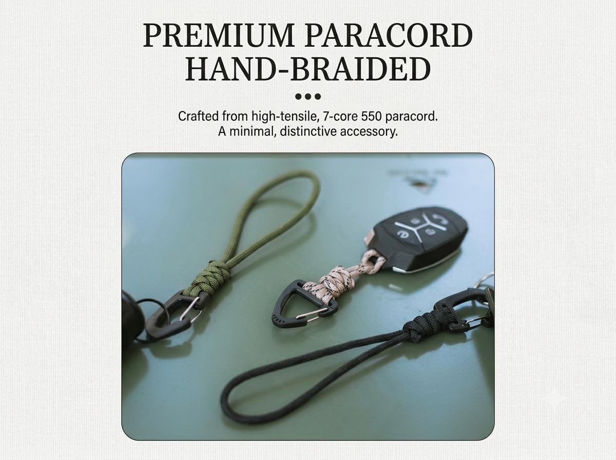 EDC Backpack Gear Clip, Paracord Gear Holder, Backpack Accessory for Gloves, Keys & Outdoor Tools, MOLLE Attachment
