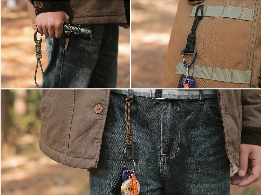 EDC Backpack Gear Clip, Paracord Gear Holder, Backpack Accessory for Gloves, Keys & Outdoor Tools, MOLLE Attachment