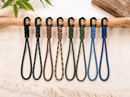 550 Paracord EDC Gear Loop with Carabiner | Everyday Carry Accessory for Keys, Backpack & Outdoor Gear | 8 Colors