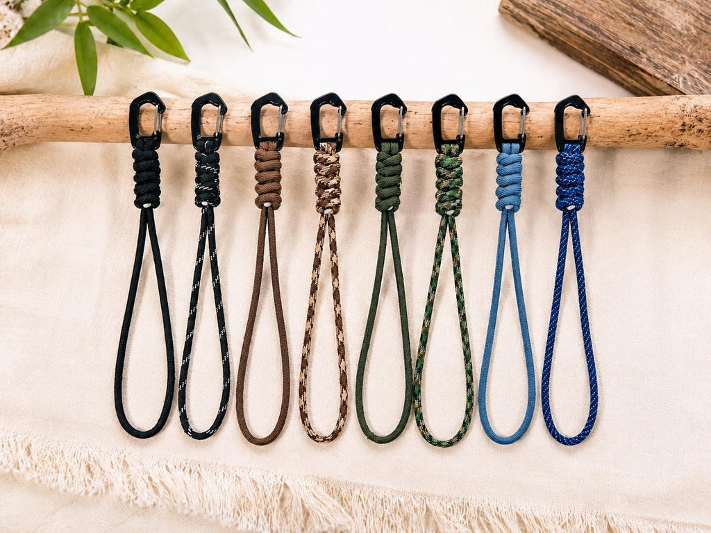 Paracord EDC Hanging Loop Set Long and Short Utility Lanyard Gear Attachment for Backpack Water Bottle Flashlight and Outdoor