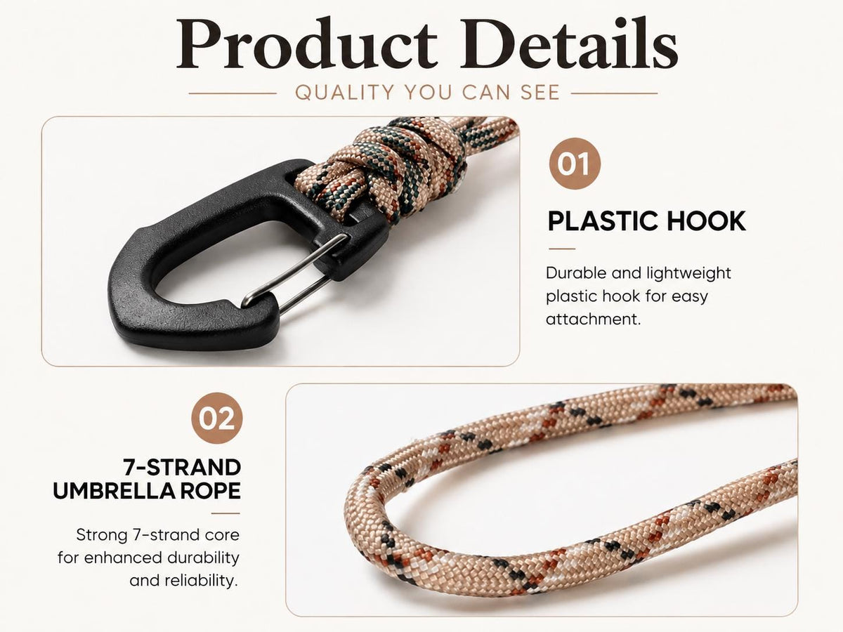 Paracord EDC Hanging Loop Set Long and Short Utility Lanyard Gear Attachment for Backpack Water Bottle Flashlight and Outdoor