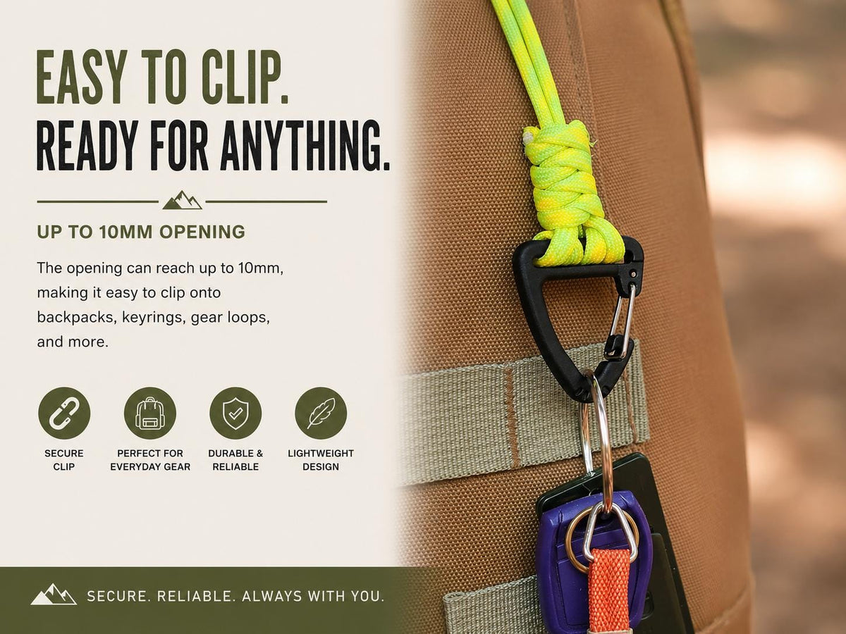 Paracord EDC Hanging Loop Set Long and Short Utility Lanyard Gear Attachment for Backpack Water Bottle Flashlight and Outdoor