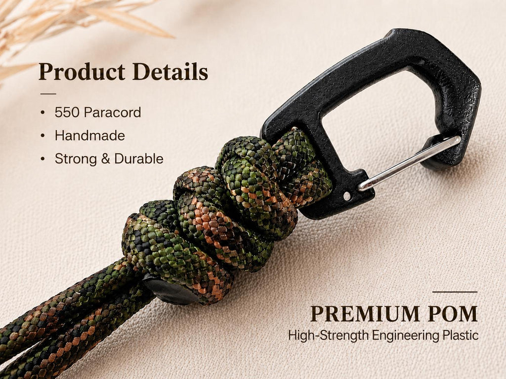 Paracord EDC Hanging Loop Set Long and Short Utility Lanyard Gear Attachment for Backpack Water Bottle Flashlight and Outdoor