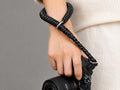 Handmade Paracord Camera Wrist Strap, Genuine Leather Lanyard, Outdoor Style DSLR Accessory