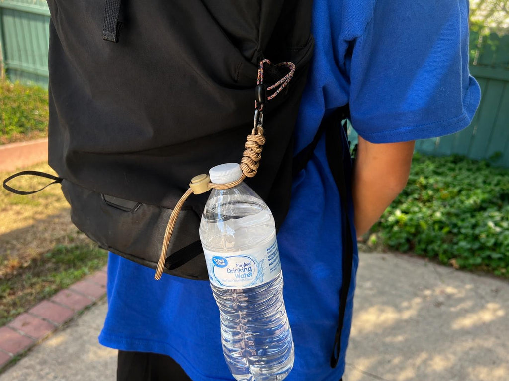 Paracord Backpack Gear Lanyard Set for Hiking & Camping | Water Bottle Gloves  Flashlight Holder | Outdoor EDC Strap
